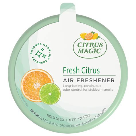 Citrus magic odor absorbing solid air freshemer